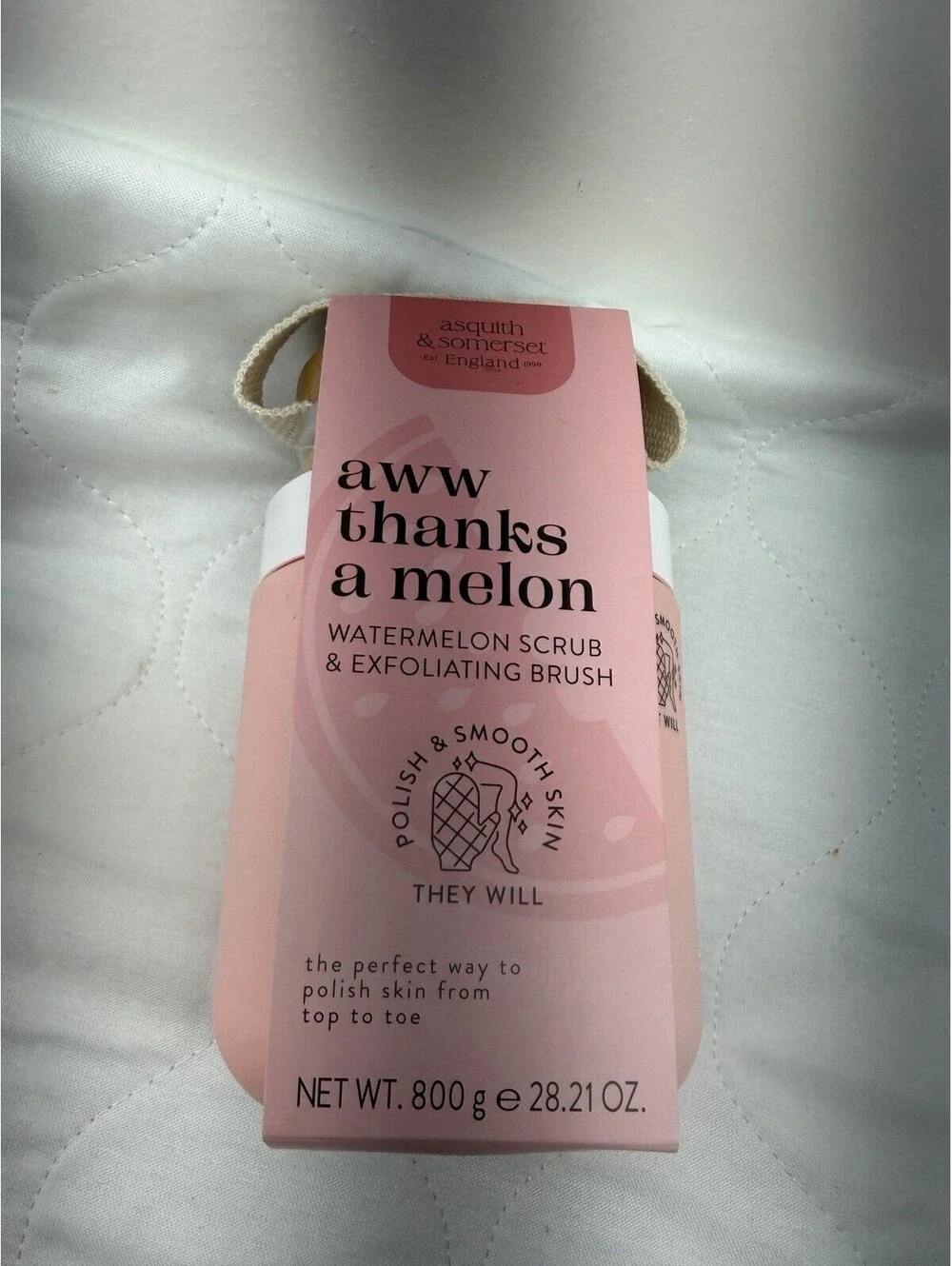 Asquith & Somerset Watermelon Scrub & Brush Body Exfoliator Gift Set NEW